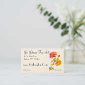 Cartes de visite personnalisables de roses (Debout devant)