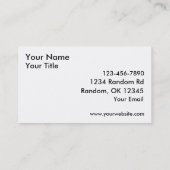 Cartes de visite personnalisables de symbole (Dos)