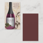 Cartes de visite personnalisables de vigne de (Devant / Derrière)