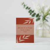 Cartes de visite personnalisables en soie rouges (Debout devant)