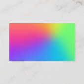 Cartes de visite personnalisables Rainbow Gradient (Dos)
