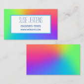 Cartes de visite personnalisables Rainbow Gradient (Devant / Derrière)