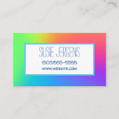 Cartes de visite personnalisables Rainbow Gradient (Devant)