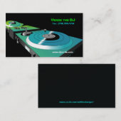 Cartes de visite personnalisables (thème du DJ) (Devant / Derrière)