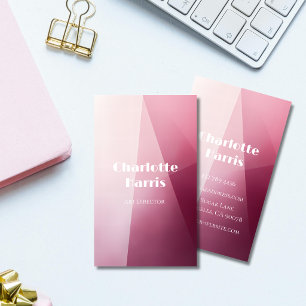 Cartes de visite personnalisées aquarelle rose mod