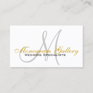 Cartes de visite personnalisées avec monogramme
