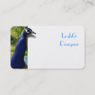 Cartes de visite personnalisées bleu paon de quali