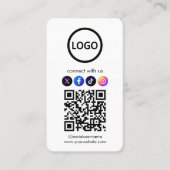 Cartes de visite personnalisées, Code QR professio (Devant)