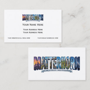 Cartes de visite personnalisées Matterhorn Iconiqu