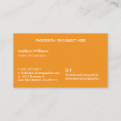 Cartes de visite personnalisées minimalistes éléga (Dos)