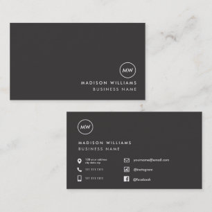 Cartes de visite personnalisées minimalistes éléga
