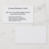 Cartes de visite personnalisés (Devant / Derrière)