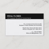 cartes de visite personnalisés (Dos)