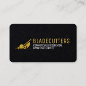 Cartes de visite personnalisés Black et Gold Lawn (Devant)