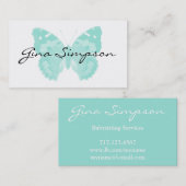 Cartes de visite personnalisés de l'Aqua Butterfly (Devant / Derrière)