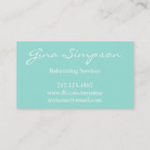 Cartes de visite personnalisés de l'Aqua Butterfly (Dos)