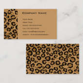 Cartes de visite personnalisés de léopard (Devant / Derrière)