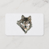 Cartes de visite personnalisés de loup gris (Dos)