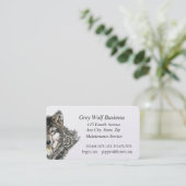 Cartes de visite personnalisés de loup gris (Debout devant)