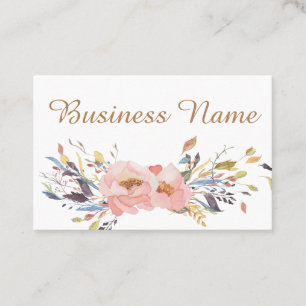 Cartes de visite personnalisés - Design Rose d'hiv