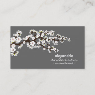 Cartes de visite personnalisés en fleurs de ceris