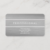 cartes de visite personnalisés en titane argenté (Dos)