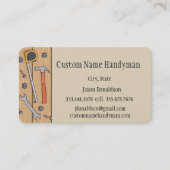 Cartes de visite personnalisés Handyman (Devant)