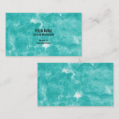 Cartes de visite personnalisés, marbre vert Person (Devant / Derrière)