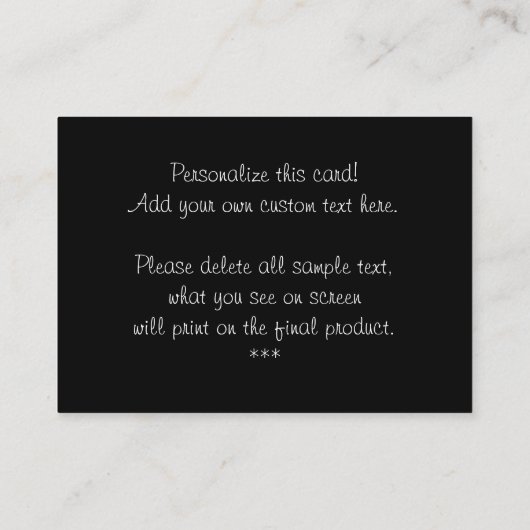 Cartes de visite personnalisés par conception (Dos)