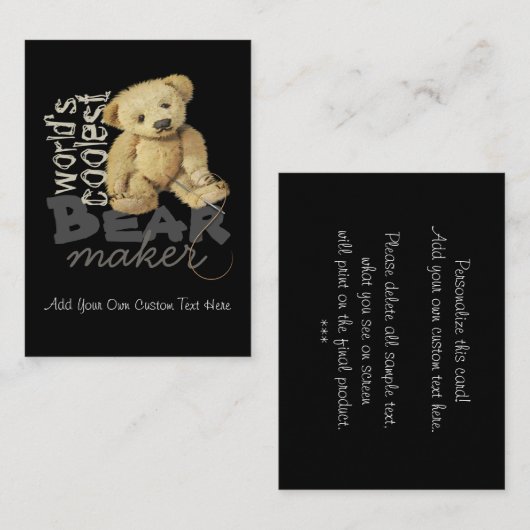 Cartes de visite personnalisés par conception (Devant / Derrière)