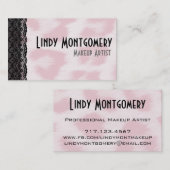 Cartes de visite personnalisés par copie rose de (Devant / Derrière)