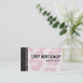 Cartes de visite personnalisés par copie rose de (Debout devant)