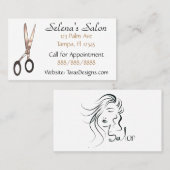 Cartes de visite personnalisés par salon de (Devant / Derrière)