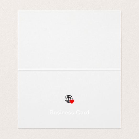 Cartes de visite personnalisés | Pliage, Logo & Lu (Intérieur déplié)