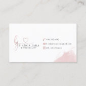 Cartes de visite personnalisés pour la beauté à en (Dos)