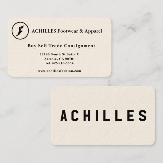 Cartes de visite personnalisés pour les propriétai (Devant / Derrière)