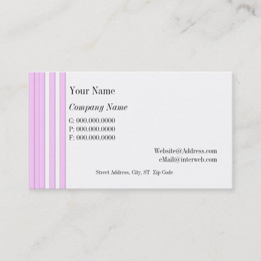 Cartes de visite personnalisés  roses blancs (Devant)