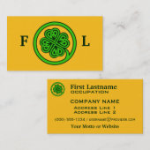 Cartes de visite personnalisés Shamrocks tribaux (Devant / Derrière)