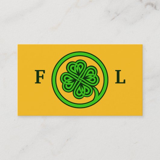 Cartes de visite personnalisés Shamrocks tribaux (Devant)