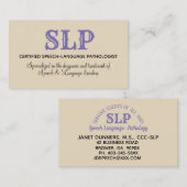 Cartes de visite personnalisés SLP (Devant / Derrière)