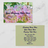Cartes de visite personnelles Fleurs d'hydrangea f (Devant / Derrière)
