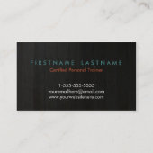 Cartes de visite personnels à la mode de forme (Dos)