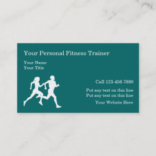 Cartes de visite personnels de formation de forme