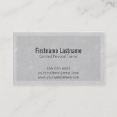 Cartes de visite personnels de forme physique (Dos)