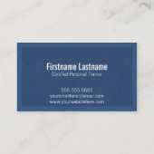 Cartes de visite personnels de forme physique (Dos)