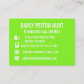 Cartes de visite personnels de photo moderne (Dos)