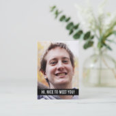 Cartes de visite personnels de photo moderne (Debout devant)