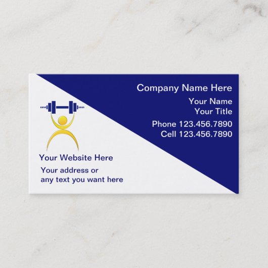 Cartes de visite personnels d'entraîneur (Devant)