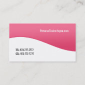 Cartes de visite personnels d'entraîneur (Dos)