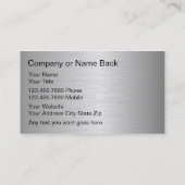 Cartes de visite personnels d'entraîneur (Dos)